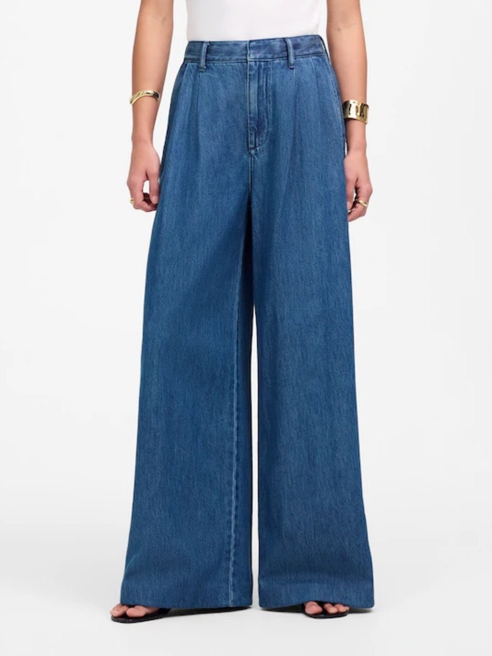 Madewell The Harlow Superwide-Leg Jean in McNair Wash: Airy Denim Size 27